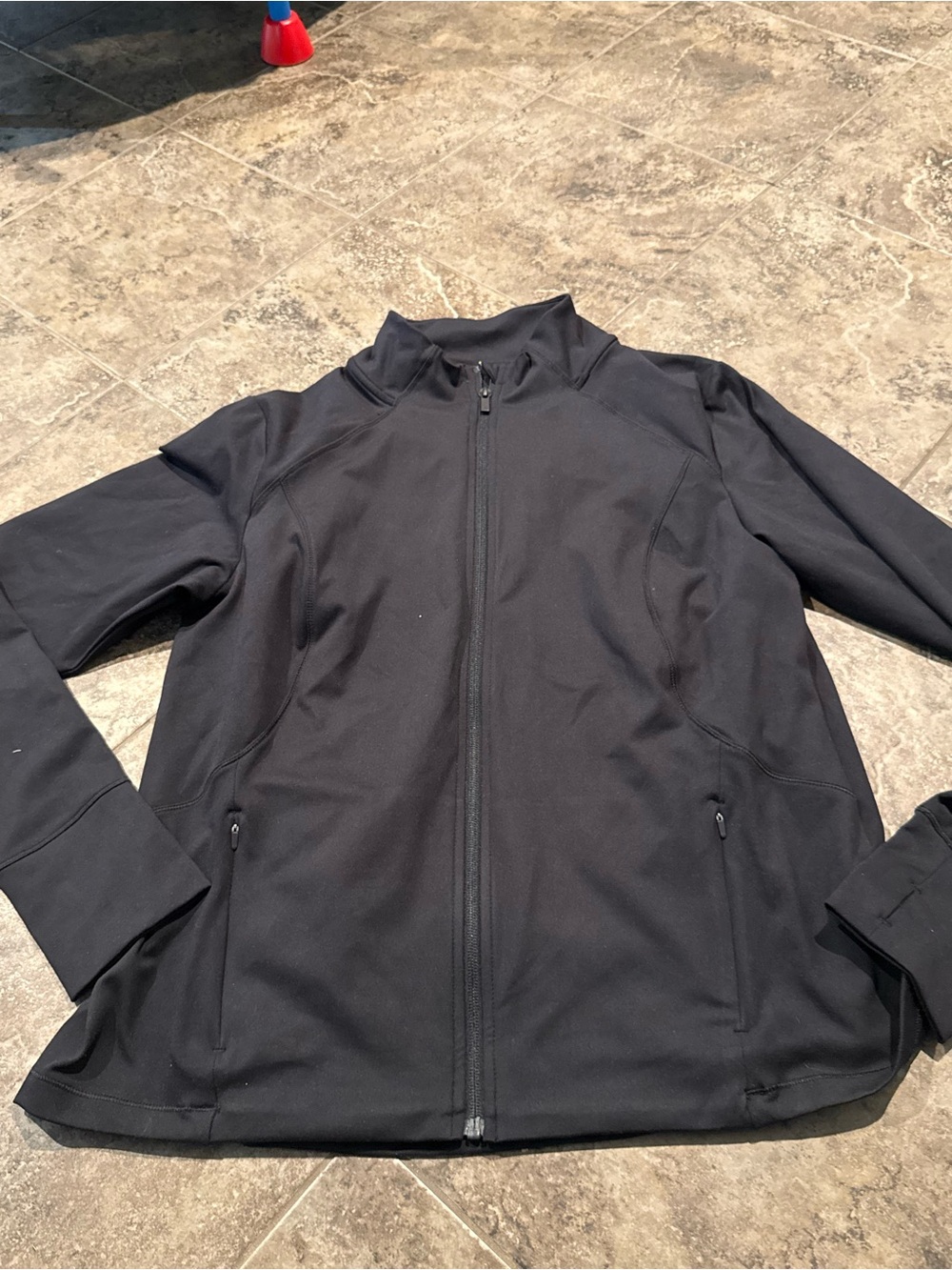 Women’s femme full zip black jacket